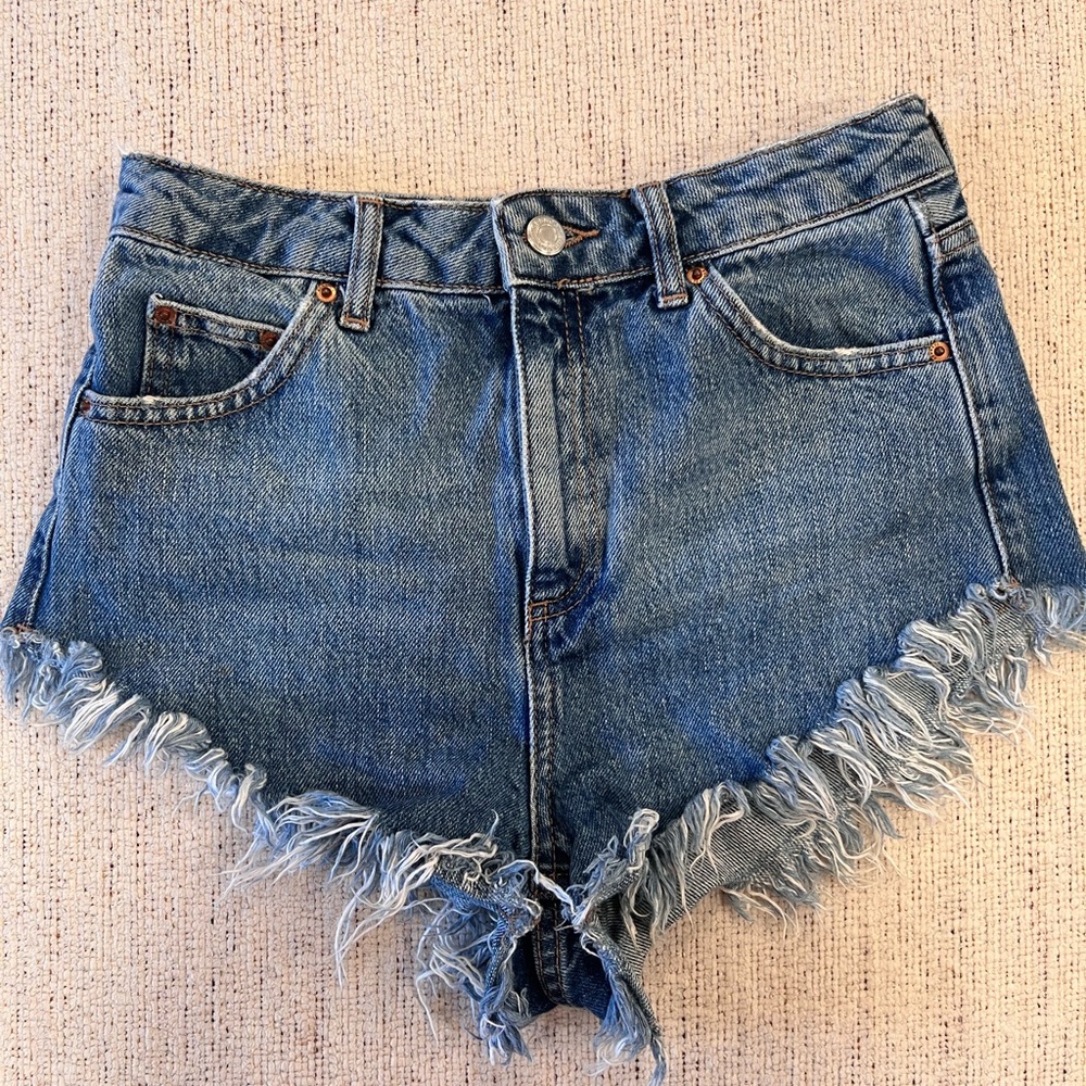 Size 4 Top Shop mini Jean shorts